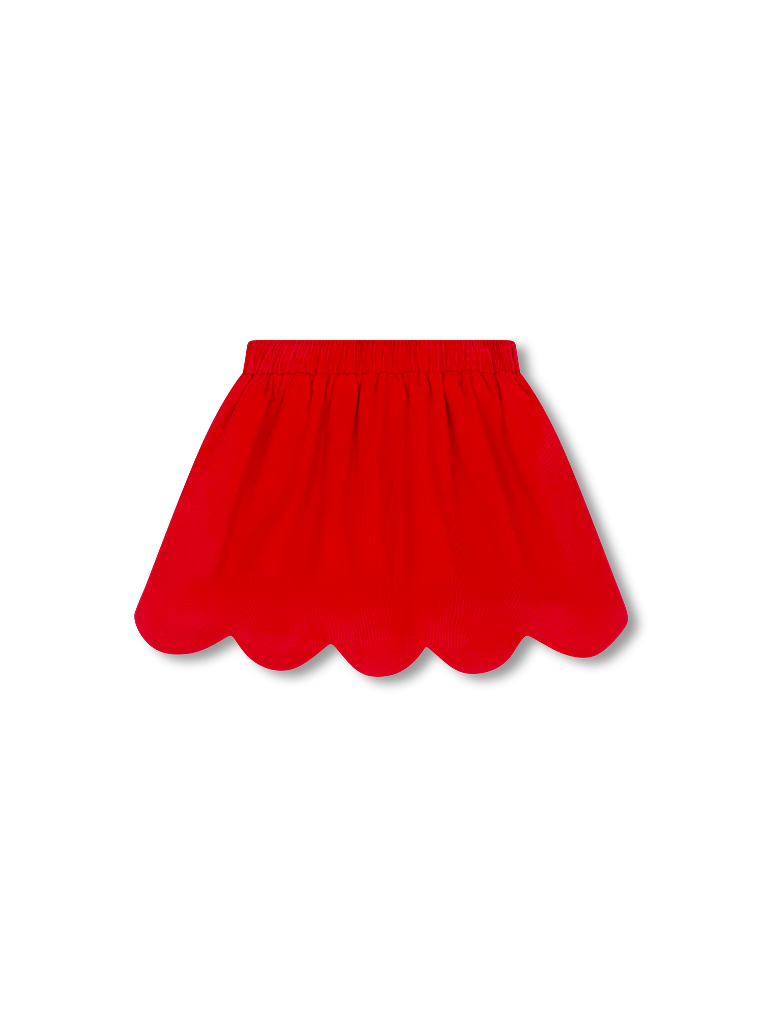 Susie Scallop Skirt| High Point Red Corduroy
