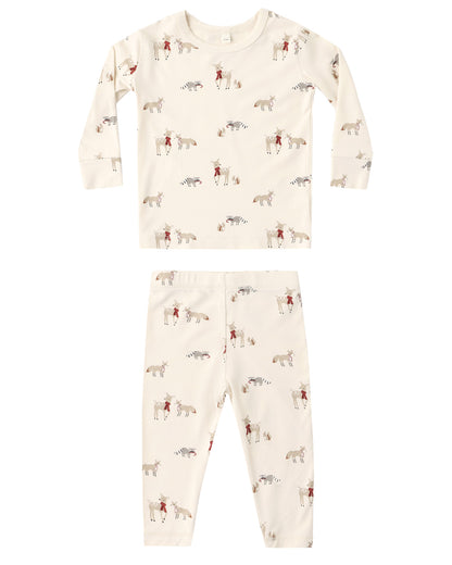 BAMBOO PAJAMA SET FOREST FRIENDS