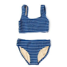 2 Piece Crinkle | Navy Stripe