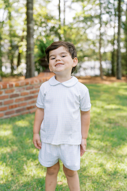 SIBLEY SHORT SET CORNFLOWER CHECK