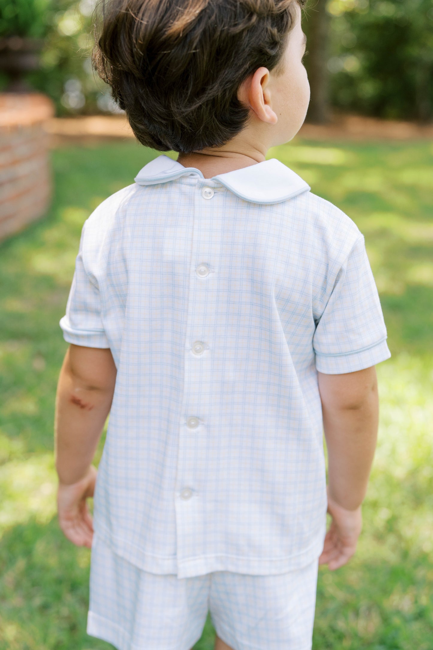 SIBLEY SHORT SET CORNFLOWER CHECK