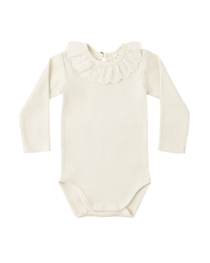 RUFFLE COLLAR BODYSUIT NATURAL