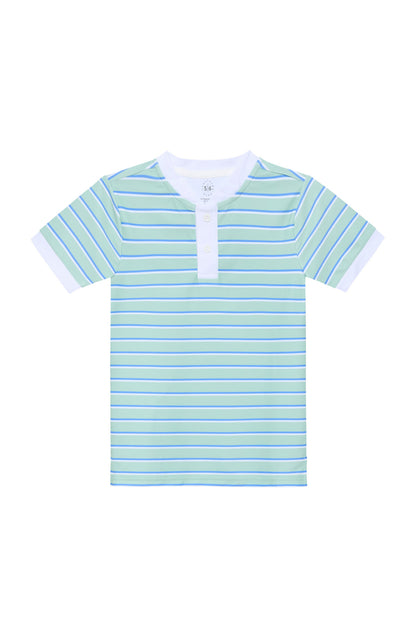 PALM GREEN BASELINE STRIPE BLADE SHIRT