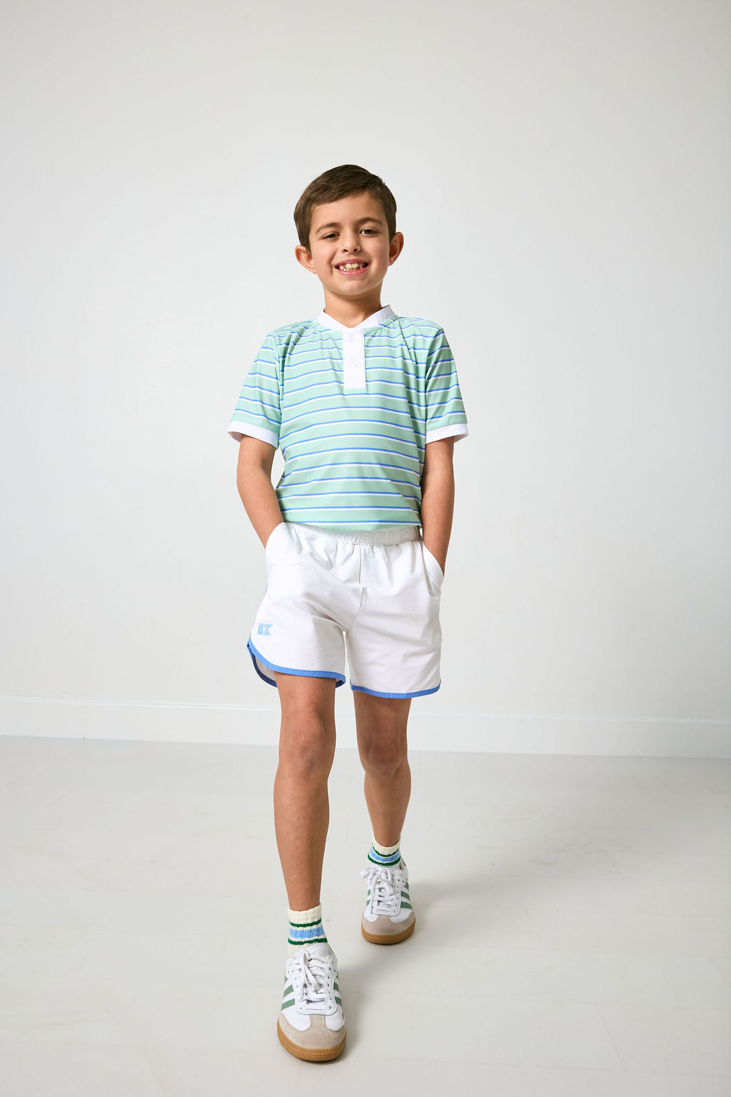 PALM GREEN BASELINE STRIPE BLADE SHIRT