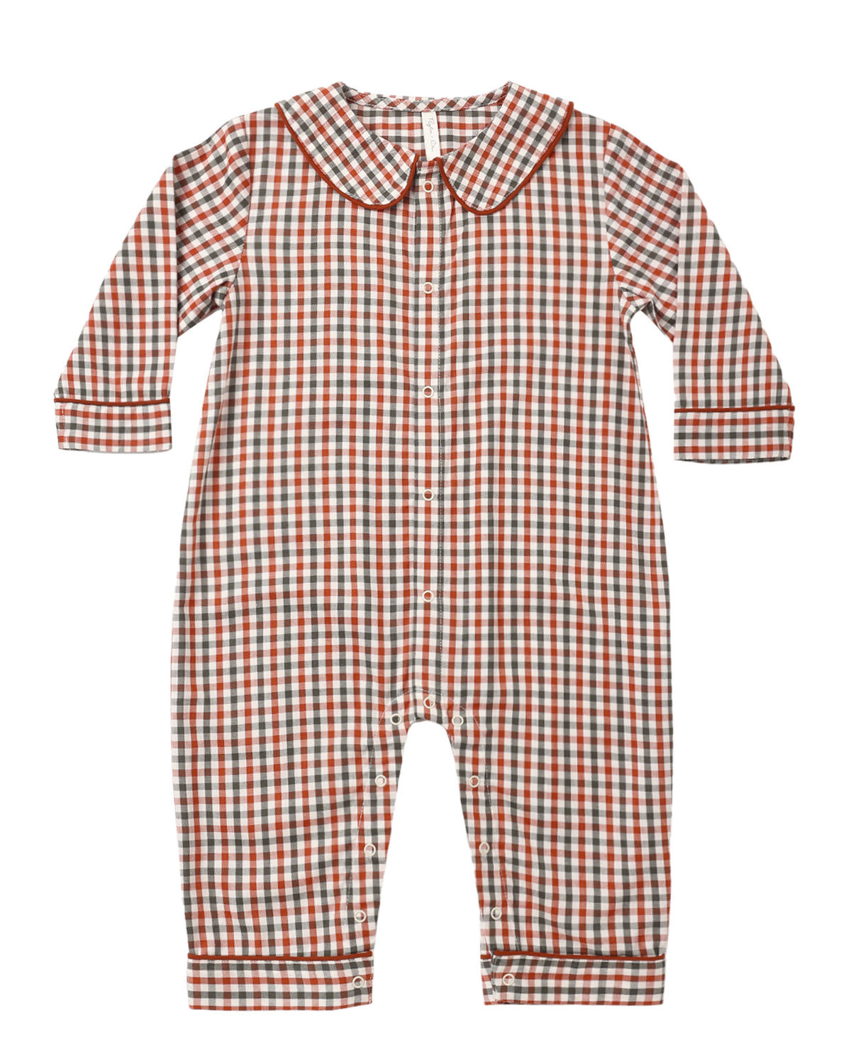 BABY PAJAMA ROMPER HOLIDAY GINGHAM