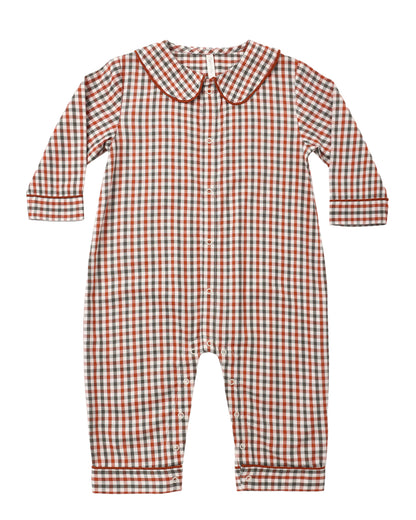 BABY PAJAMA ROMPER HOLIDAY GINGHAM