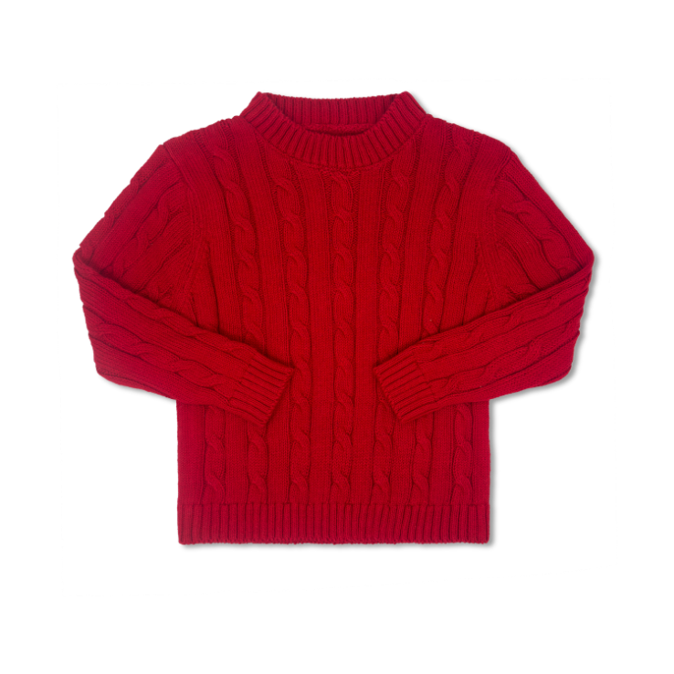 Cable Knit Sweater | Raleigh Red