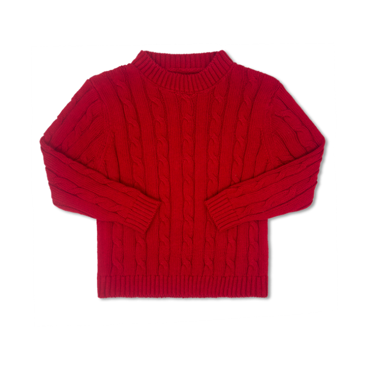 Cable Knit Sweater | Raleigh Red