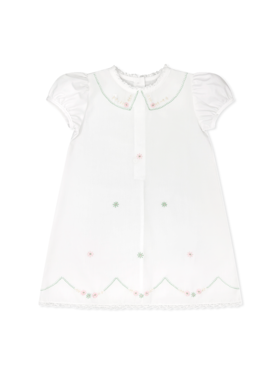 ASHTYN DRESS BLESSING WHITE, PINK AND GREEN FLORAL