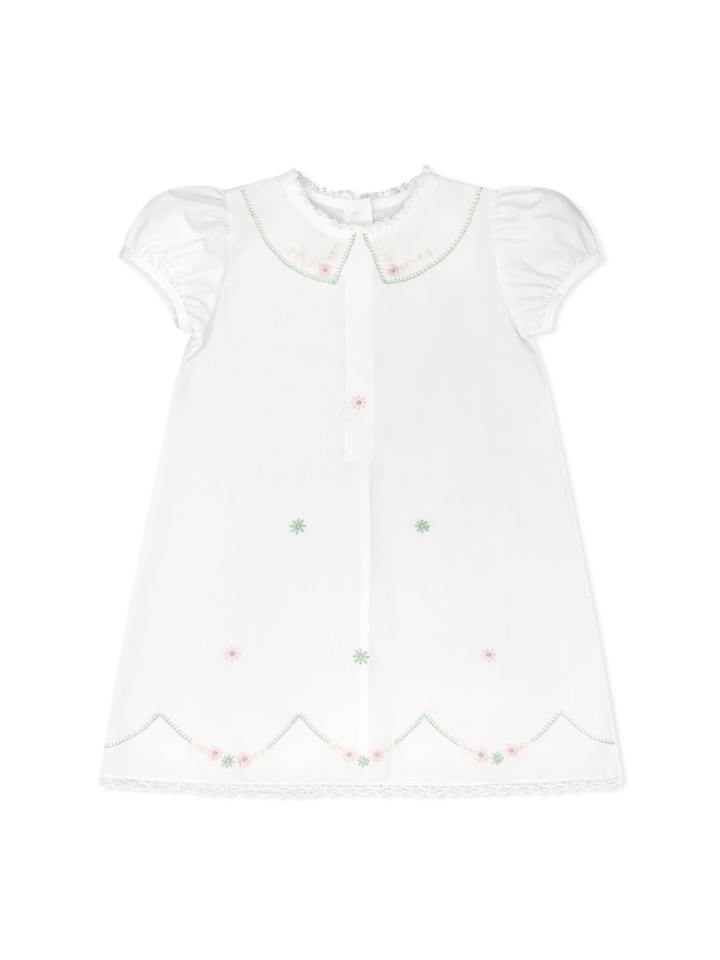 ASHTYN DRESS BLESSING WHITE, PINK AND GREEN FLORAL