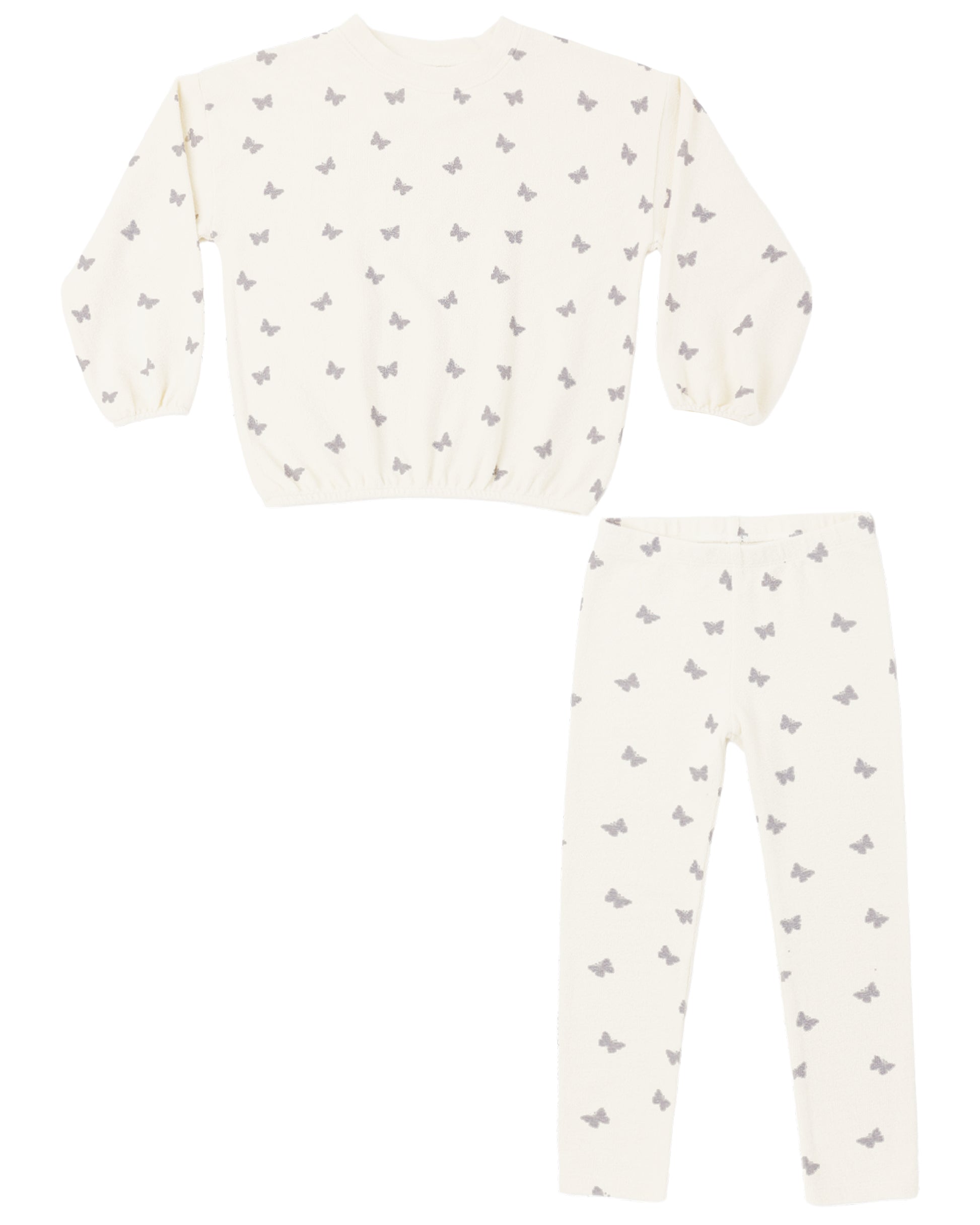 SPONGEY KNIT SET BUTTERFLY DITSY