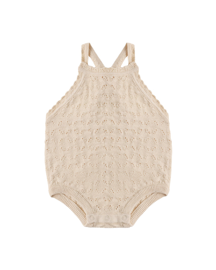 ANNIE KNIT ROMPER ECRU