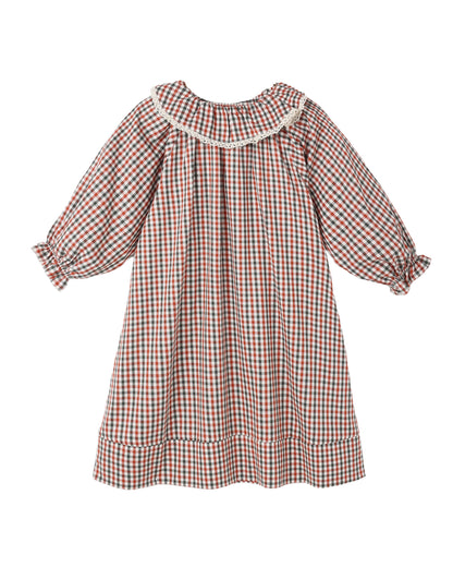 GIRL'S NIGHTGOWN HOLIDAY GINGHAM