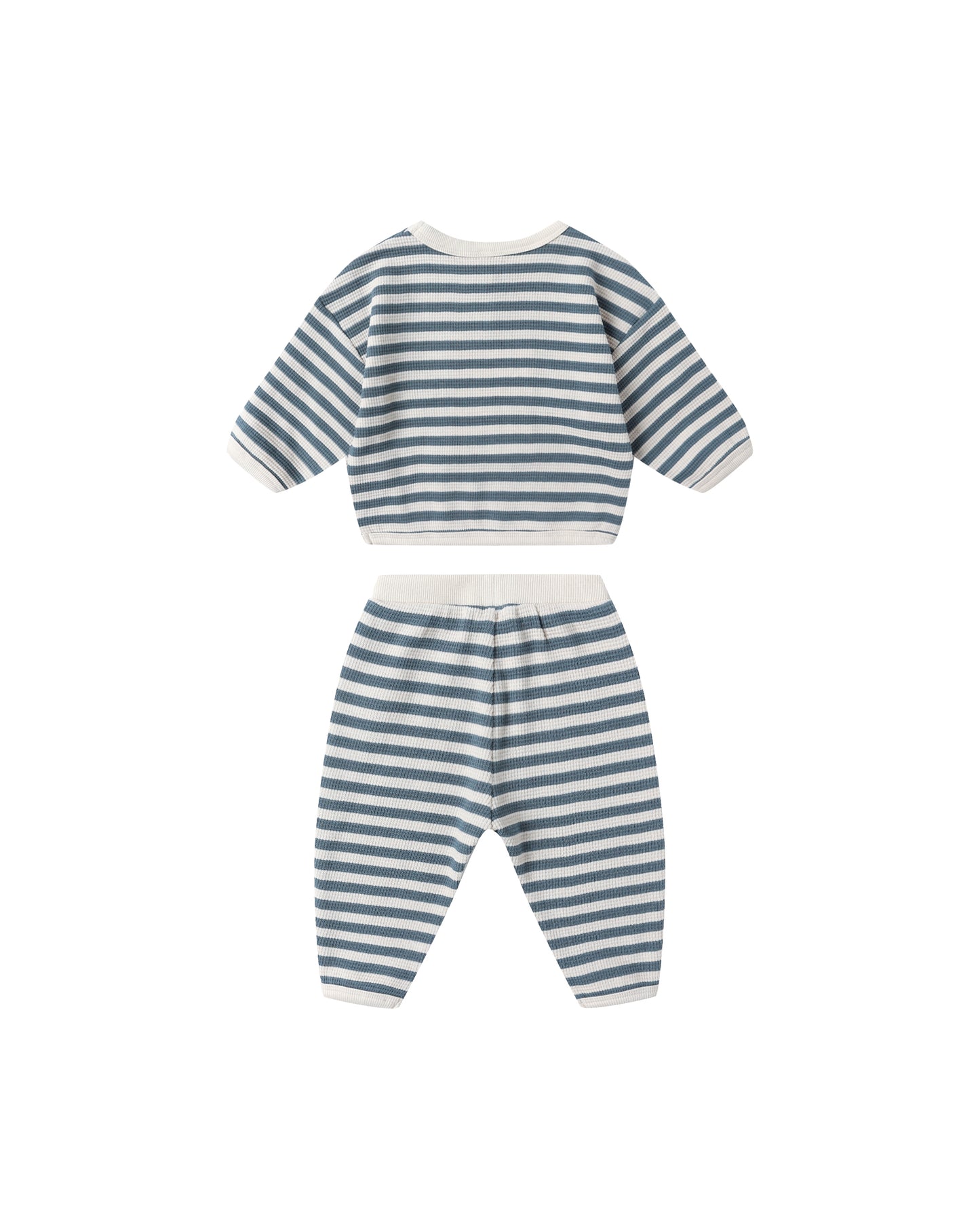 WAFFLE SLOUCH SET || OCEAN STRIPE