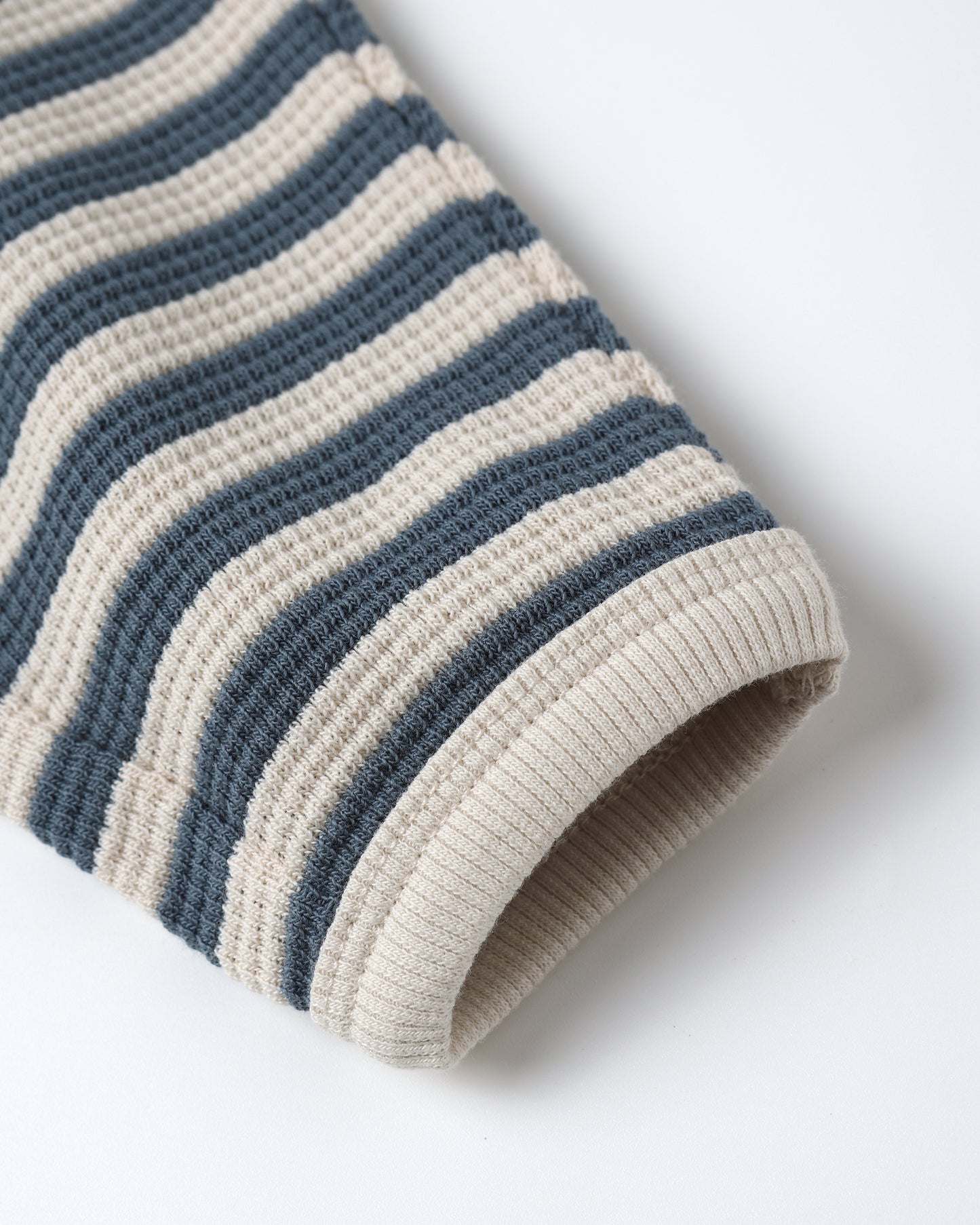 WAFFLE SLOUCH SET || OCEAN STRIPE