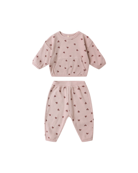 WAFFLE SLOUCH SET || HEARTS