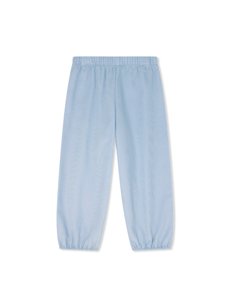 Garret Gathered Pant | Princeton Blue Corduroy