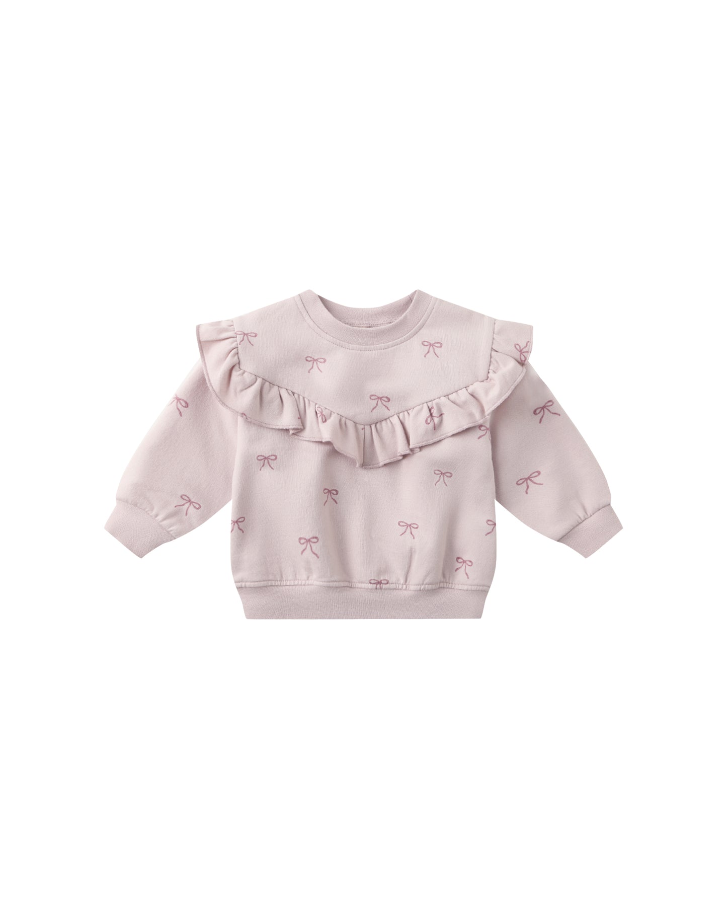 RUFFLE FLEECE SWEATSHIRT || BOWS