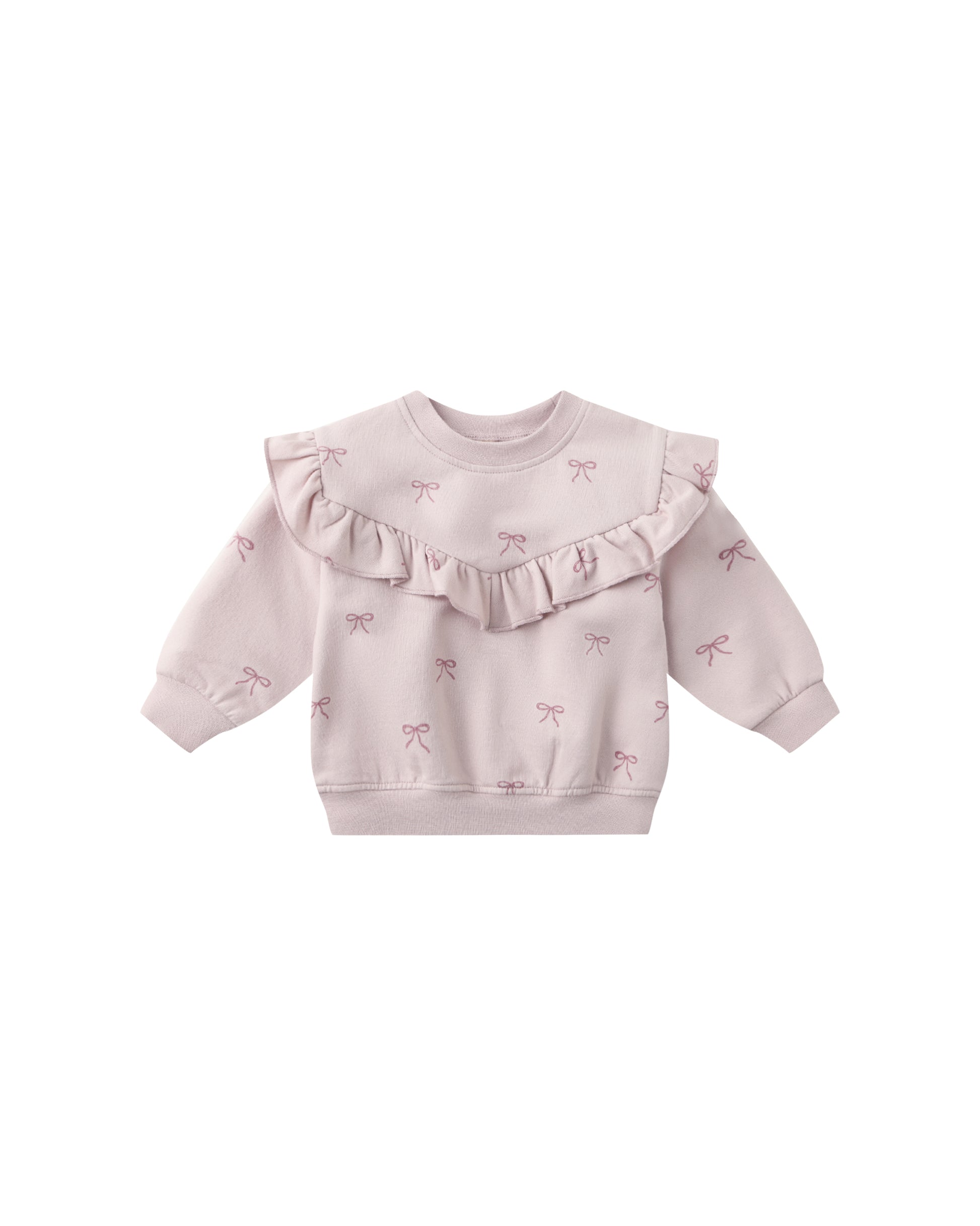 RUFFLE FLEECE SWEATSHIRT || BOWS