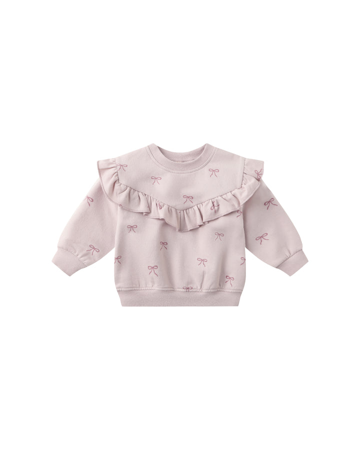 RUFFLE FLEECE SWEATSHIRT || BOWS