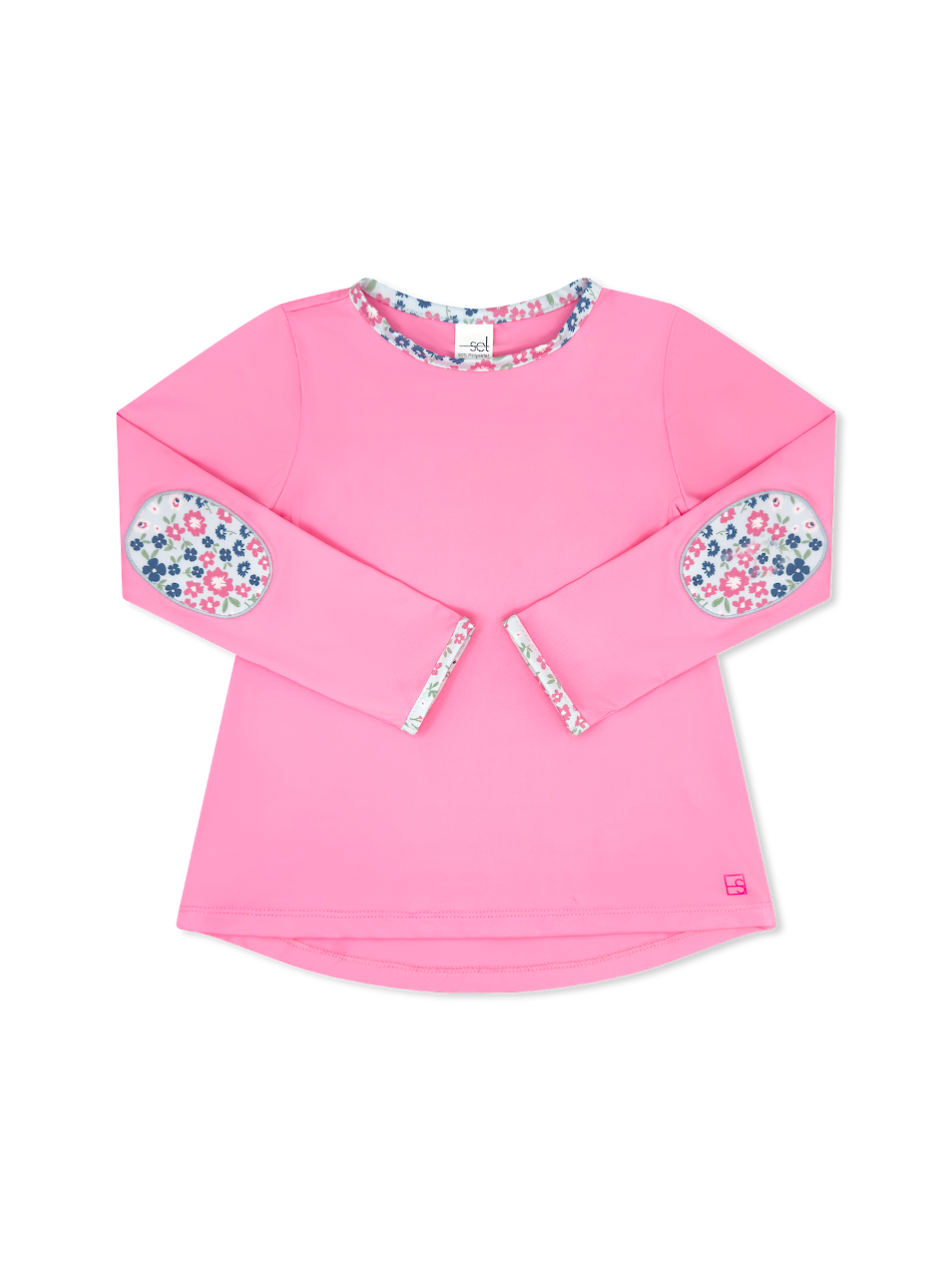 Kylie Long Sleeve Tee | Flamingo Pink, Baton Rouge Blooms