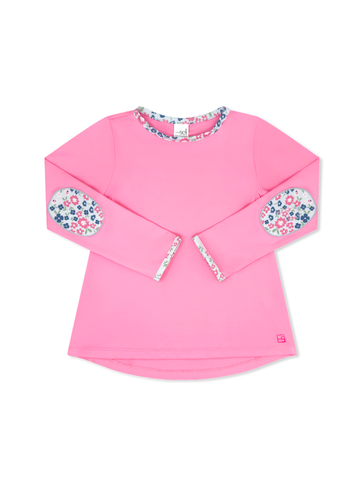 Kylie Long Sleeve Tee | Flamingo Pink, Baton Rouge Blooms