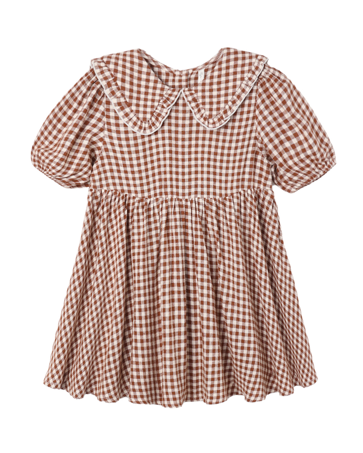 CAMILLE DRESS BRICK CHECK