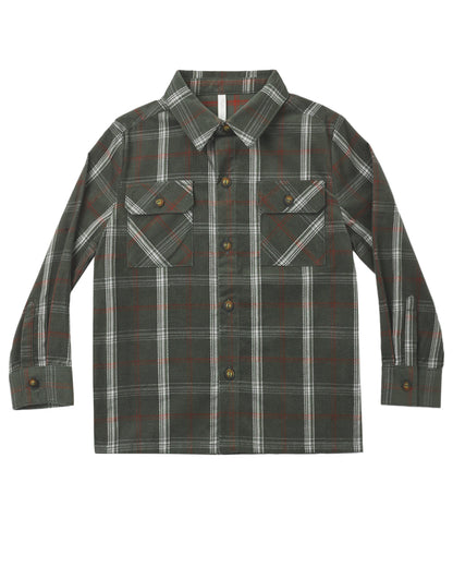 POCKETED FLANNEL SHIRT HOLIDAY PLAID