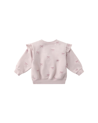 RUFFLE FLEECE SWEATSHIRT || BOWS