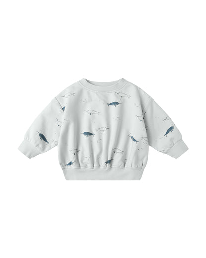 RELAXED FLEECE SWEATSHIRT || NARWHALS