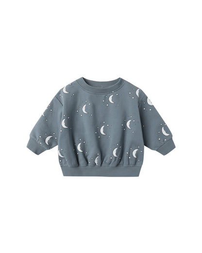 RELAXED FLEECE SWEATSHIRT || SILVER MOONS