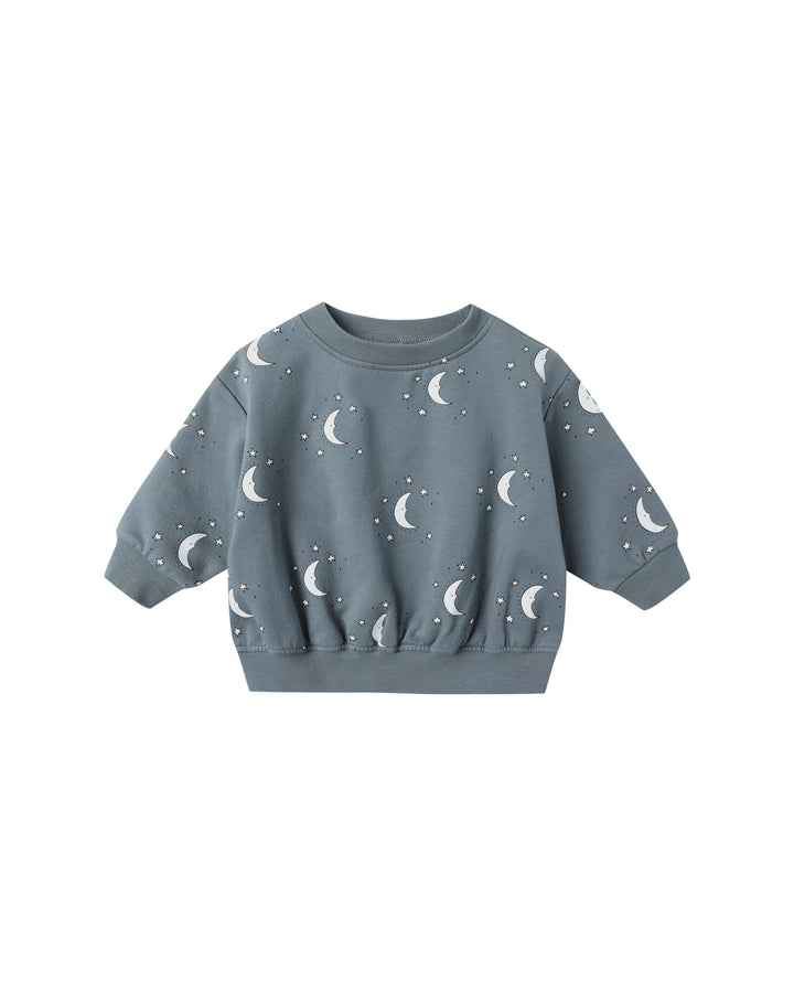RELAXED FLEECE SWEATSHIRT || SILVER MOONS