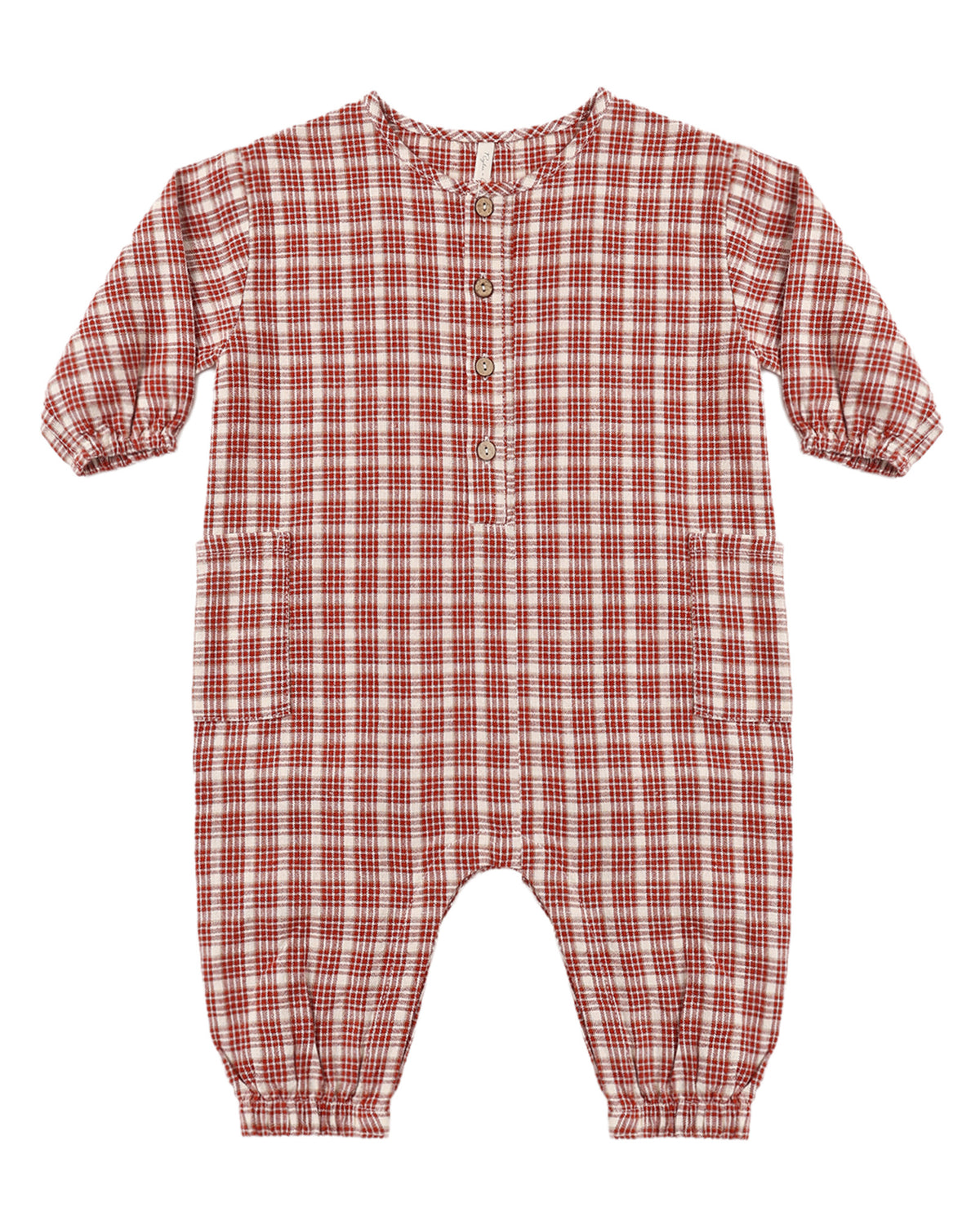 RELAXED WOVEN JUMPSUIT VINTAGE PLAID