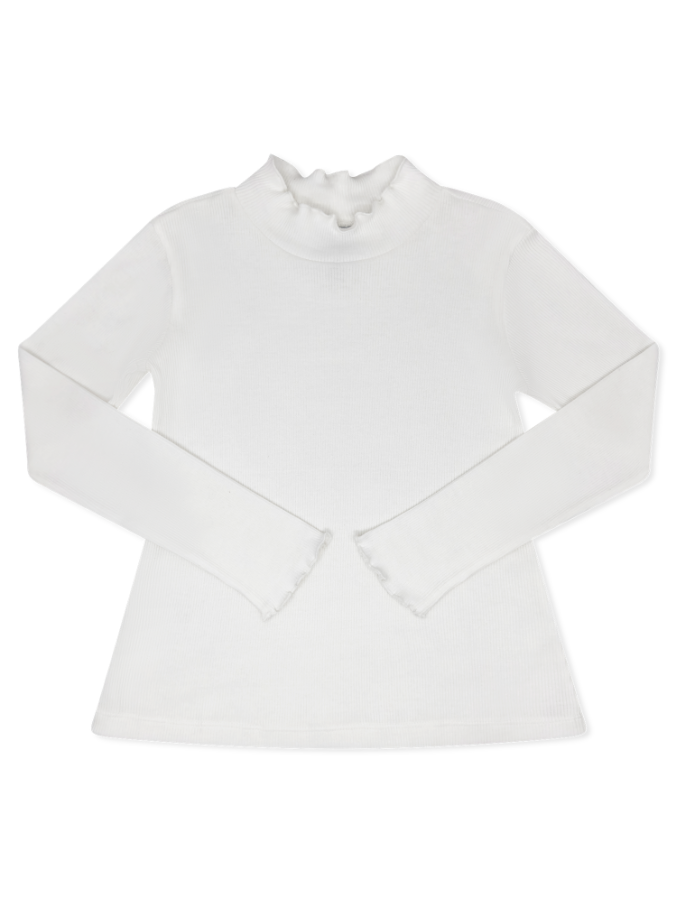 Remi Ribbed Turtleneck | Wells White Knit