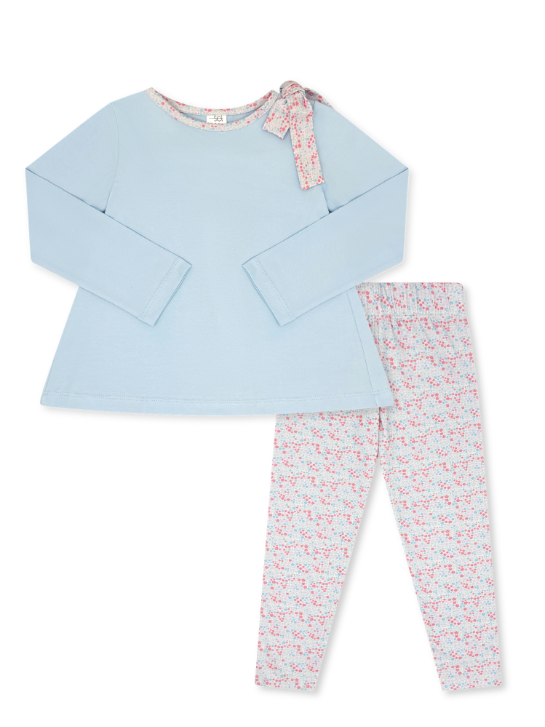 Madeline Legging Set | Cotton Candy Blue, Petal Play