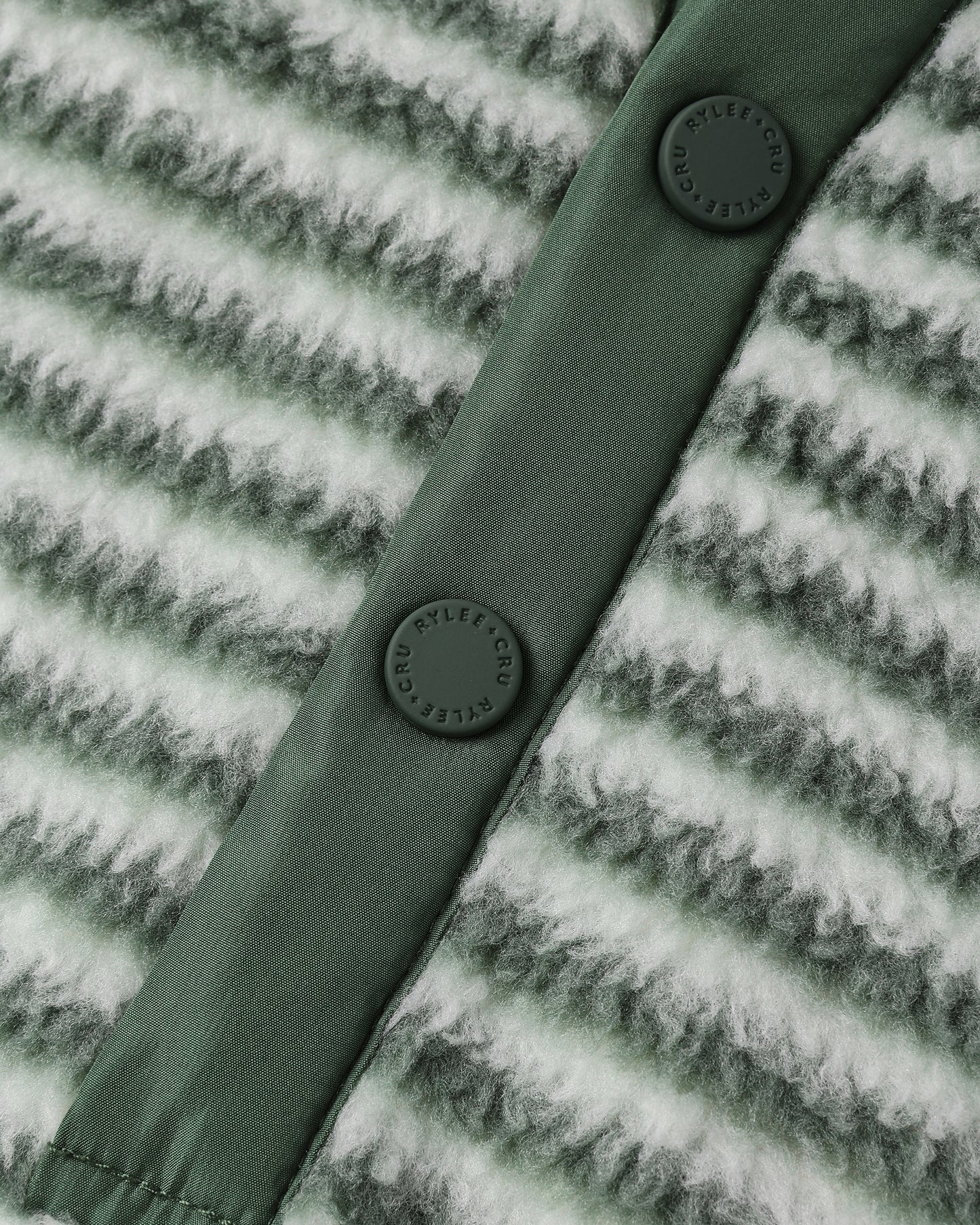FUZZY WINTER JUMPSUIT || EVERGREEN STRIPE