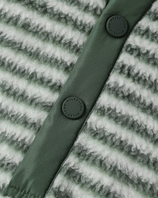 FUZZY WINTER JUMPSUIT || EVERGREEN STRIPE