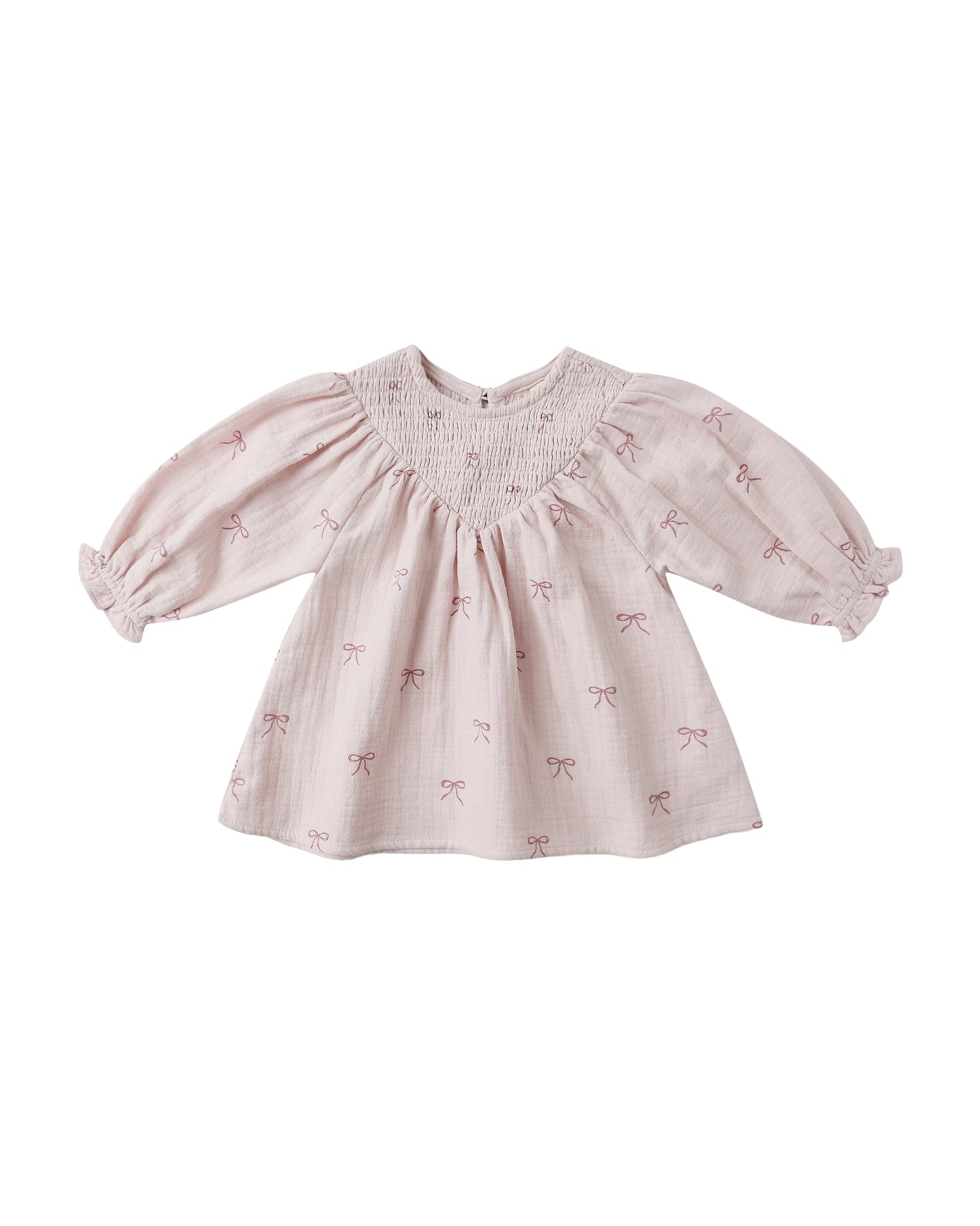 V SMOCKED DRESS || BOWS