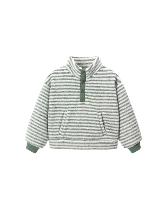 SNAP PULLOVER || EVERGREEN STRIPE