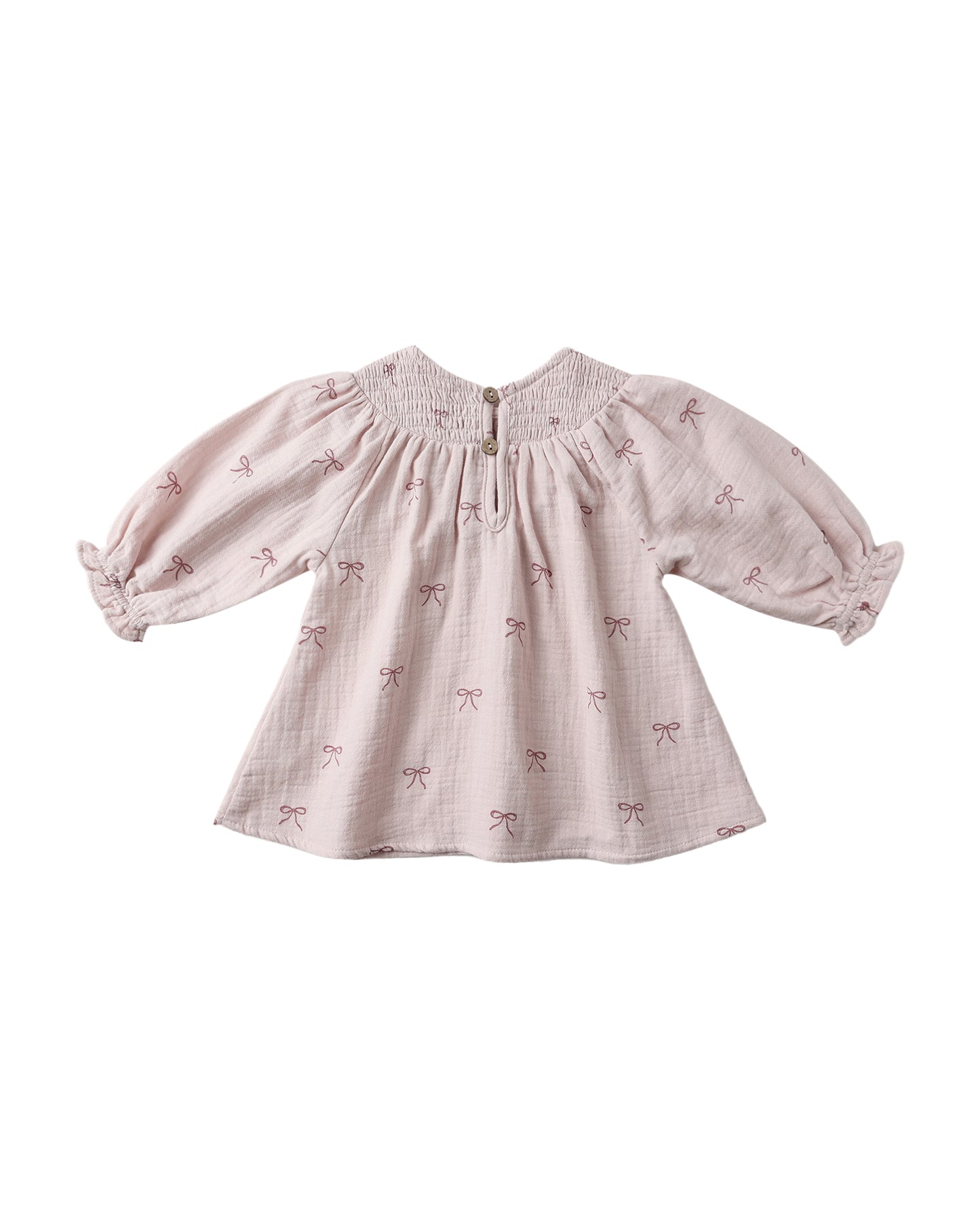 V SMOCKED DRESS || BOWS