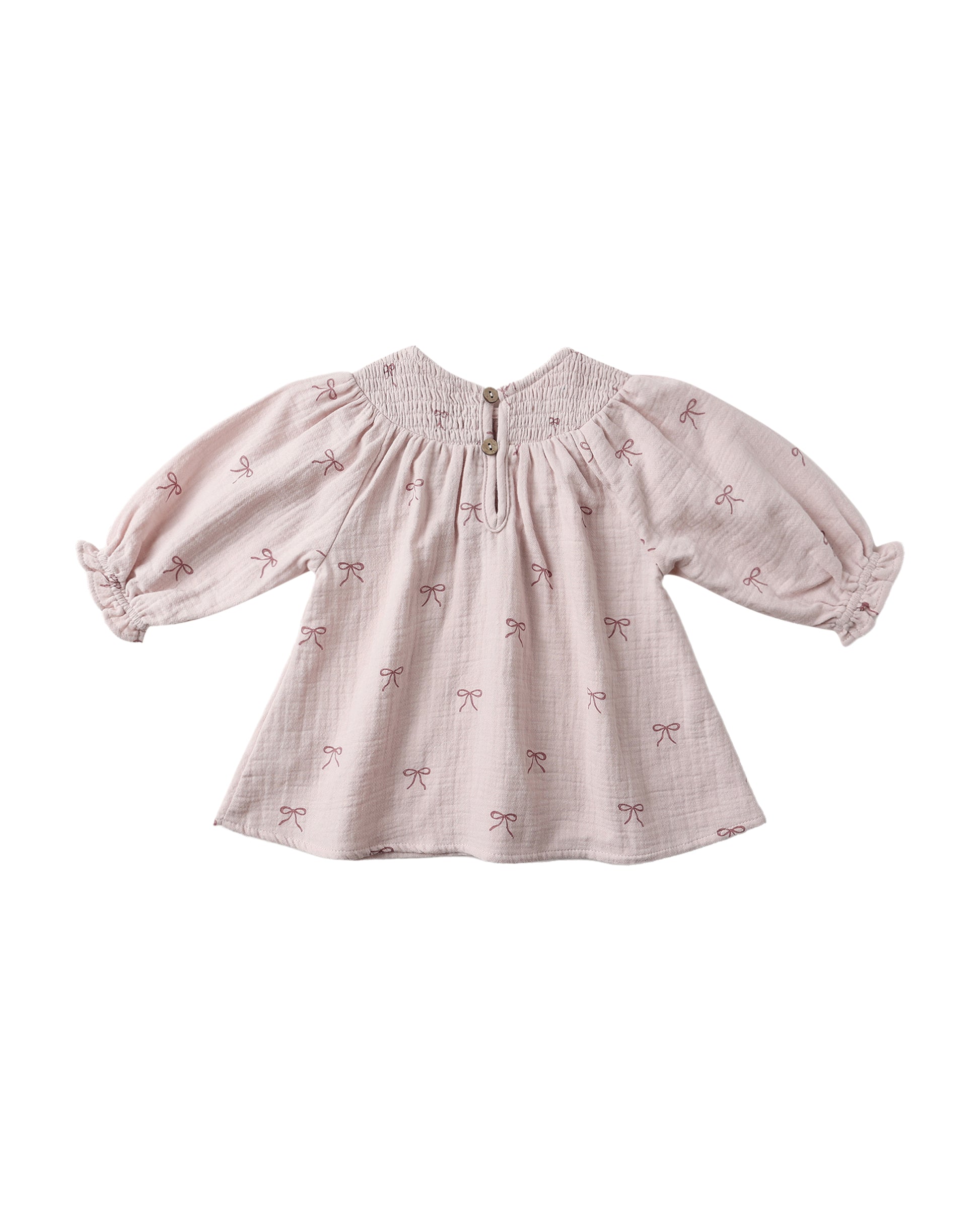 V SMOCKED DRESS || BOWS