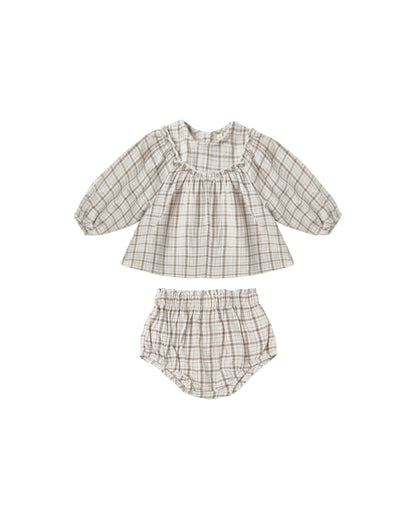 MIA TOP + BLOOMER SET || BLUE PLAID