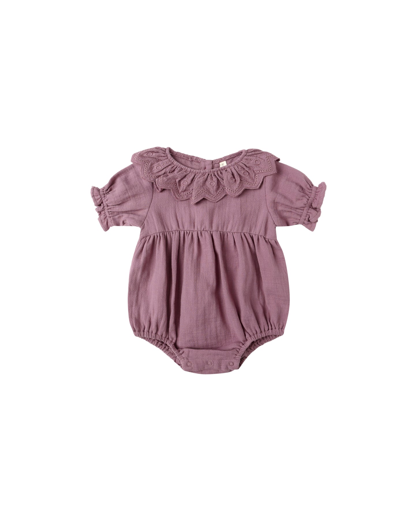 COLLARED ROMPER || MULBERRY