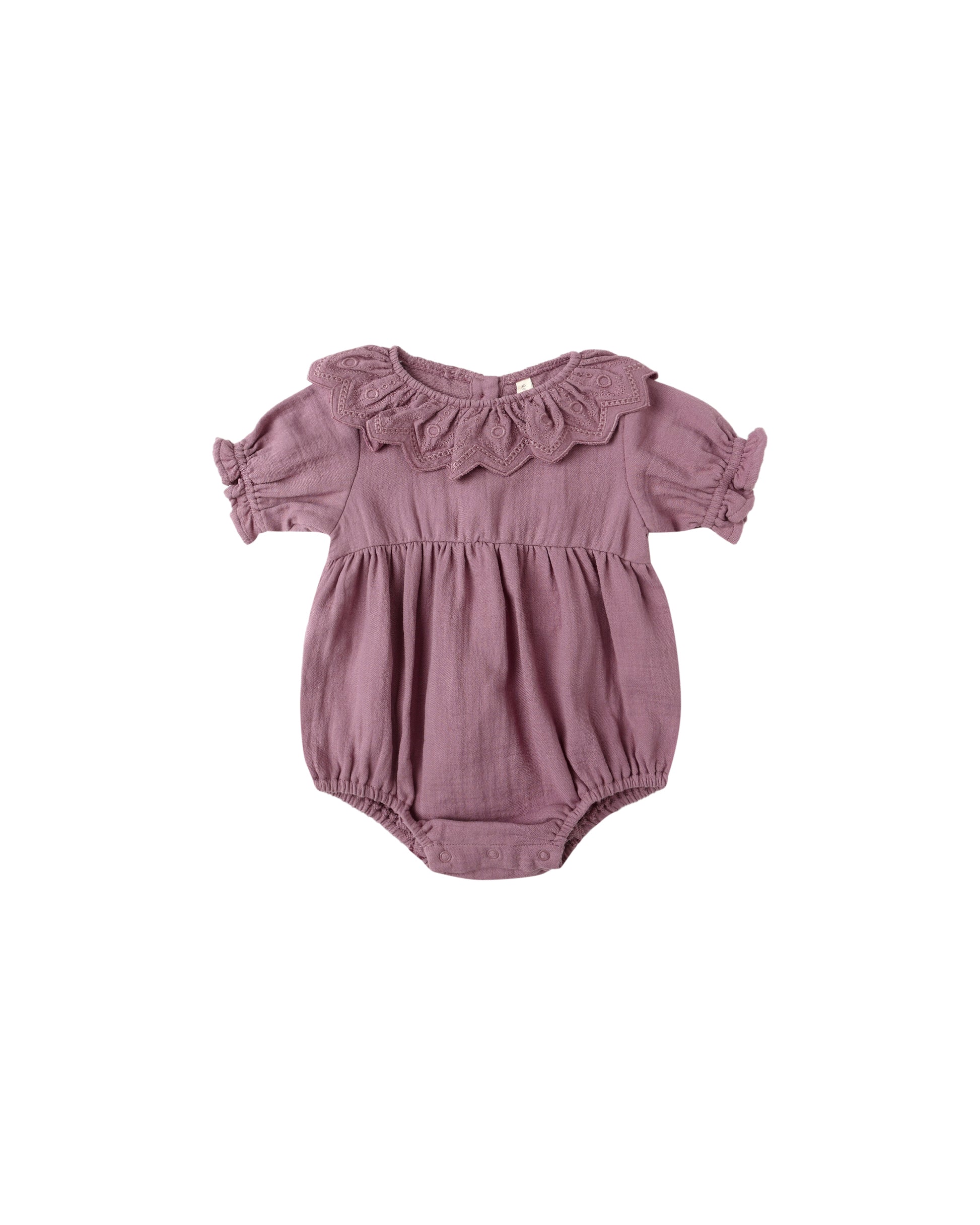 COLLARED ROMPER || MULBERRY