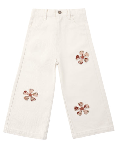 STRAIGHT LEG PANT DAISY PATCHES