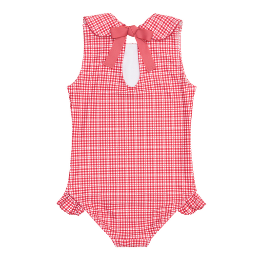 Rounded Collar One Piece | Poppy Gingham