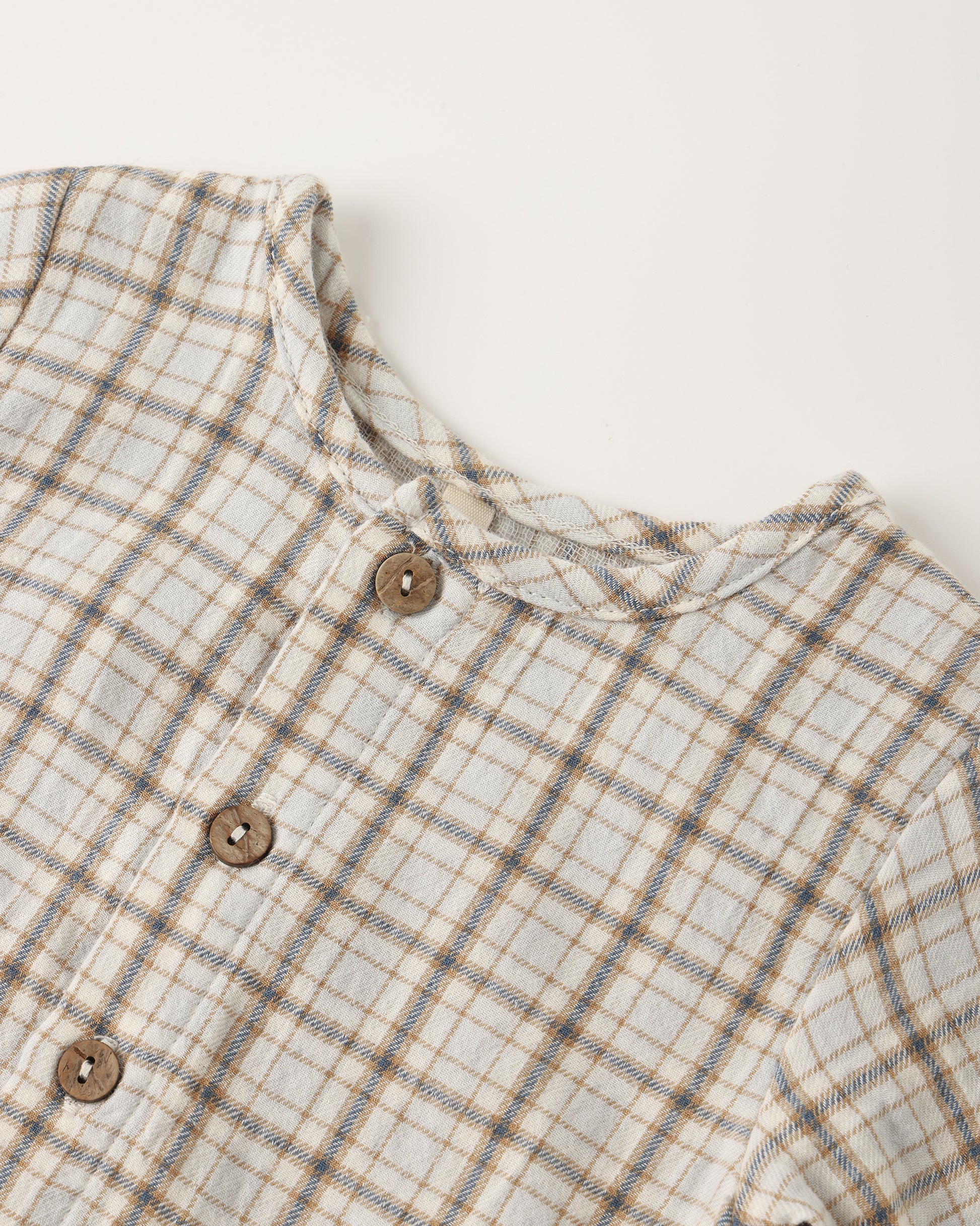 POCKETED WOVEN JUMPSUIT || BLUE PLAID