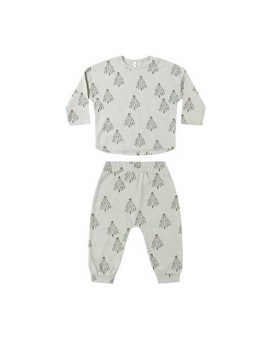 LONG SLEEVE TEE + PANT SET || TREES