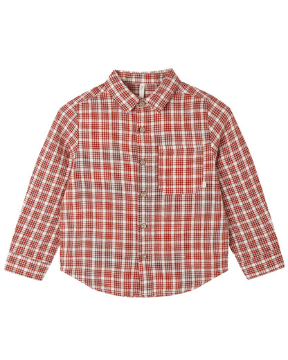 COLLARED LONG SLEEVE SHIRT VINTAGE PLAID