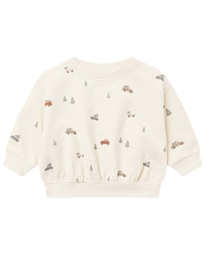 RELAXED FLEECE SWEATSHIRT HOLIDAY DRIVE